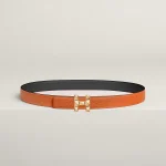 H Infini belt buckle & Reversible leather strap 24 mm - Image 2